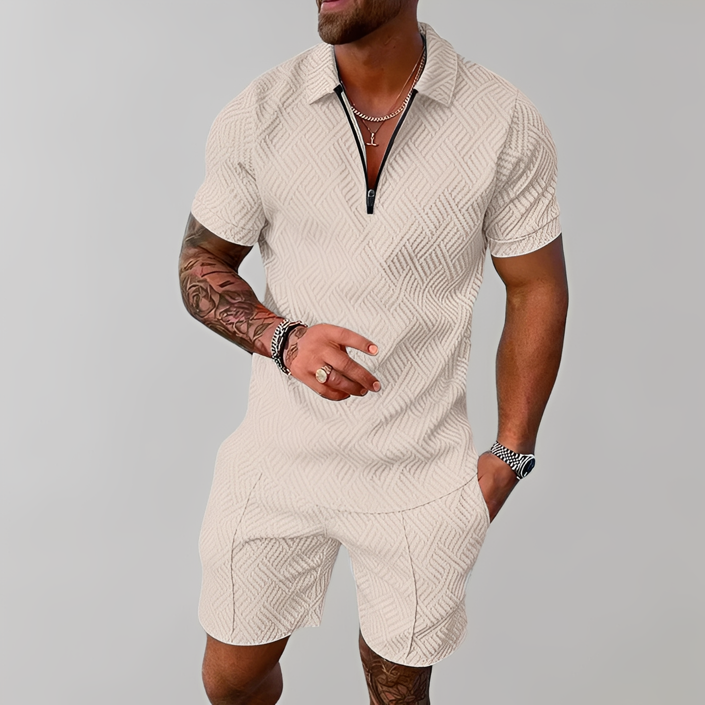 Edwin - Elegantes Polo- und Shorts-Set für Herren