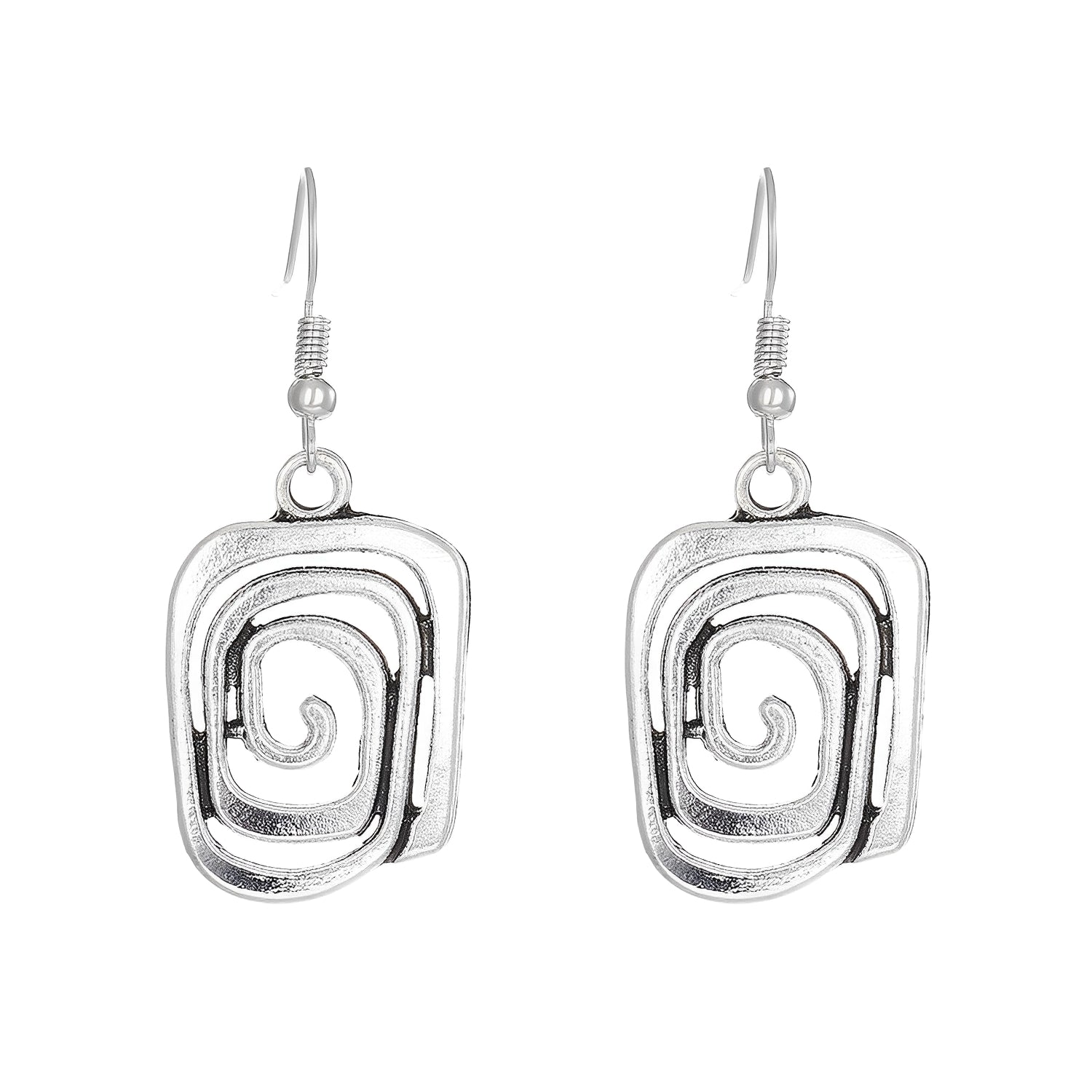 Kaia – Boho-Ohrringe in Silber mit Spiralform