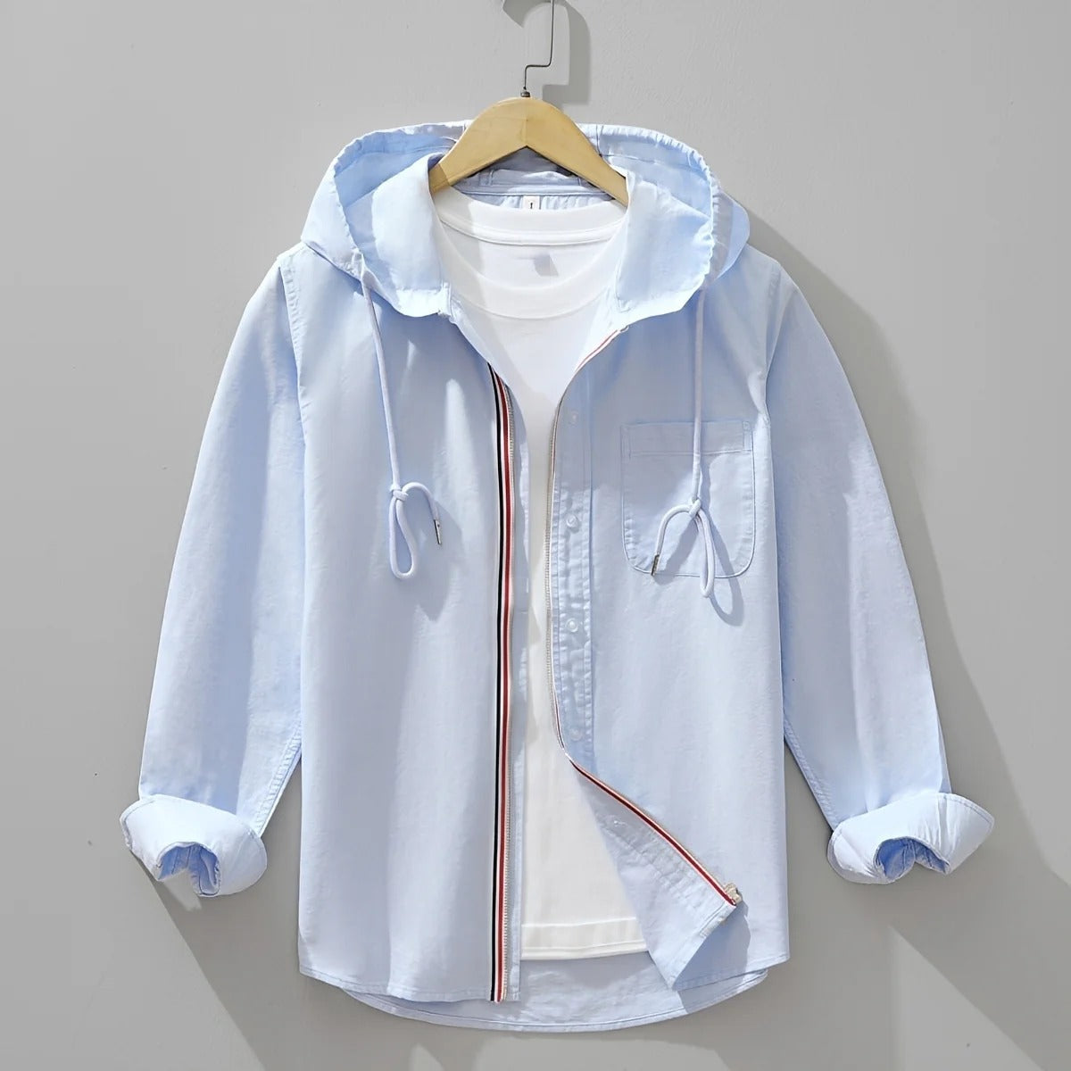 Richard - Langarmshirt lässig mit Kapuze für Herren