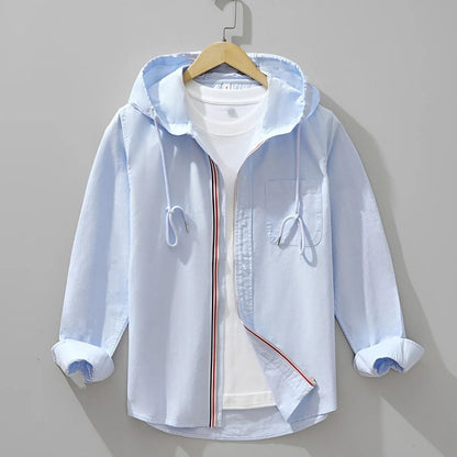 Richard - Langarmshirt lässig mit Kapuze für Herren