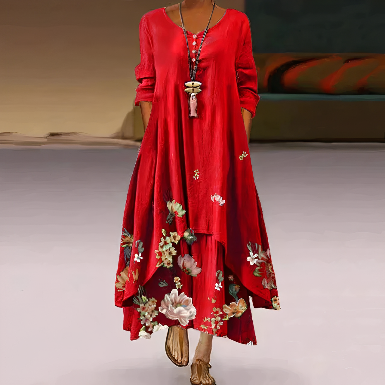 Kalin - Elegantes Kleid mit unregelmäßigem Saum für Frauen