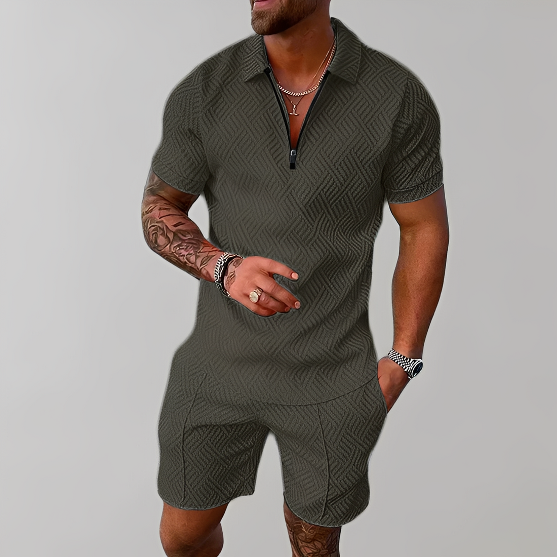 Edwin - Elegantes Polo- und Shorts-Set für Herren