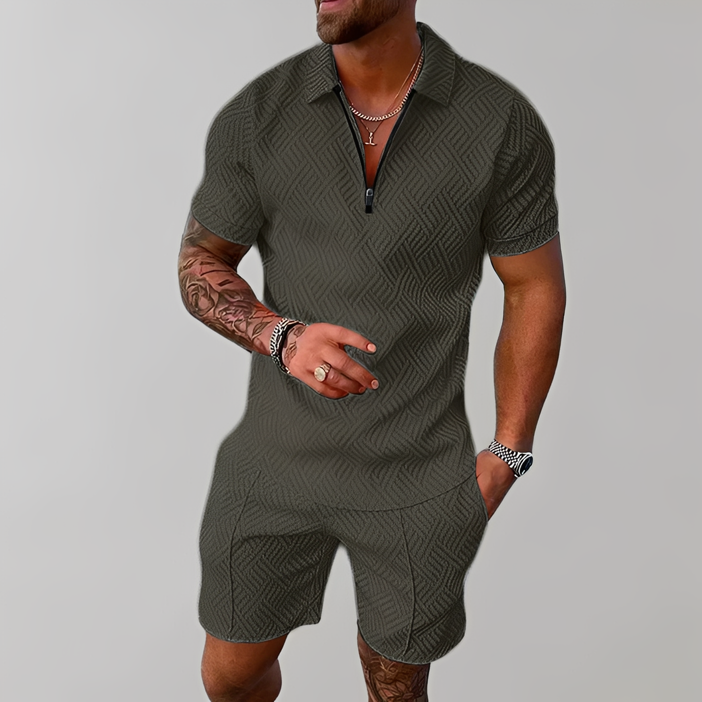 Edwin - Elegantes Polo- und Shorts-Set für Herren
