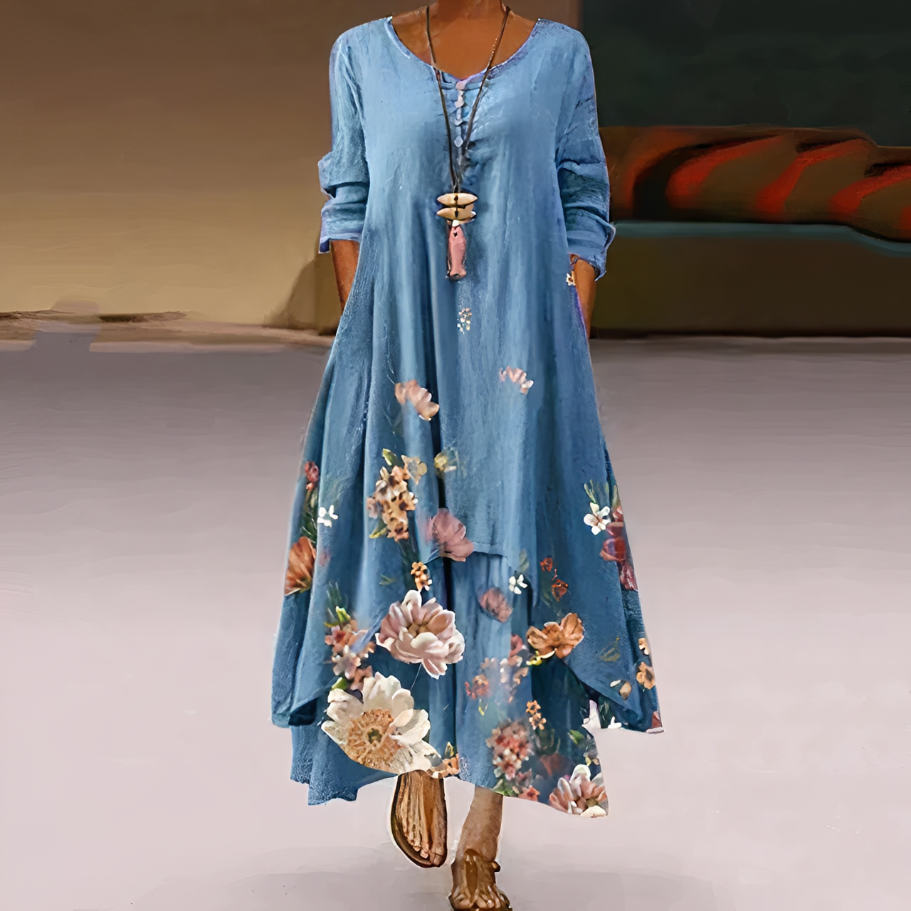 Kalin - Elegantes Kleid mit unregelmäßigem Saum für Frauen