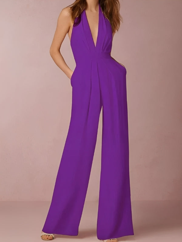 Katie - Eleganter Damenoverall mit weiten Beinen