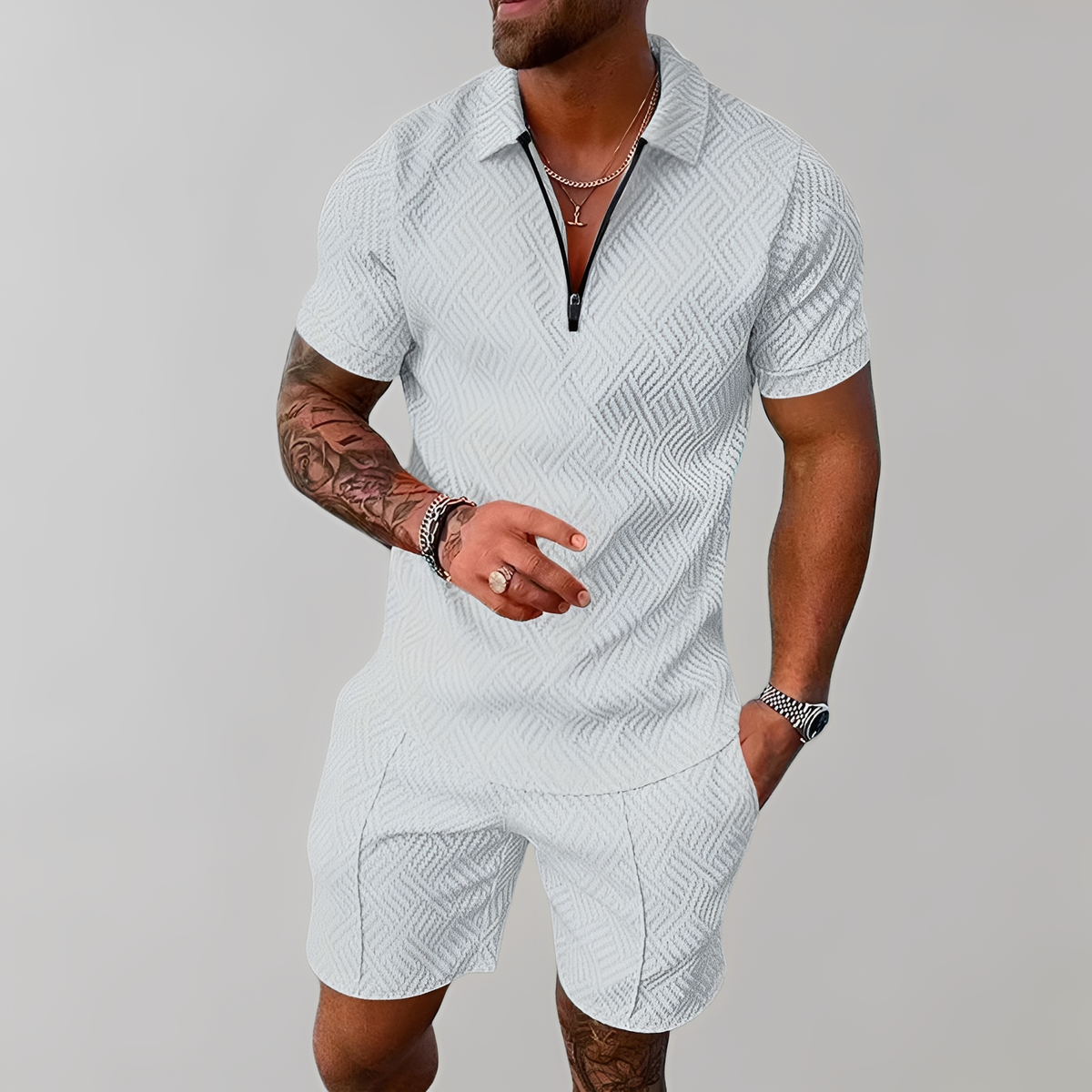 Edwin - Elegantes Polo- und Shorts-Set für Herren