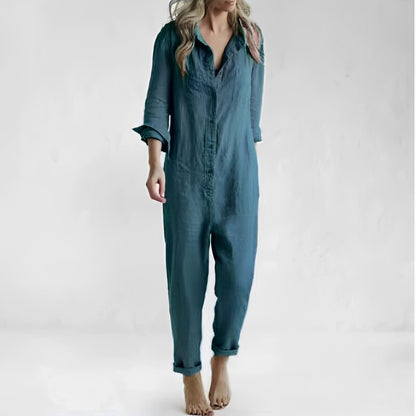 Jasmine - Bequemer Langarm-Overall mit Taschen für Damen