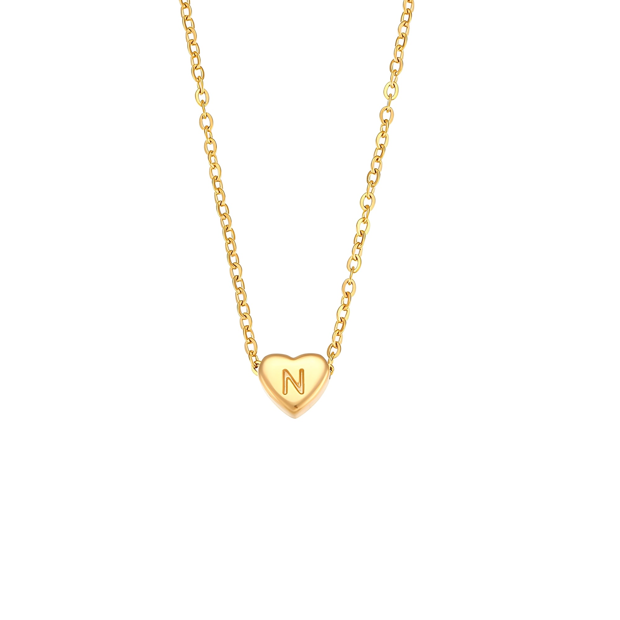 Amora – Kette mit Herzinitialen in goldener Ausführung