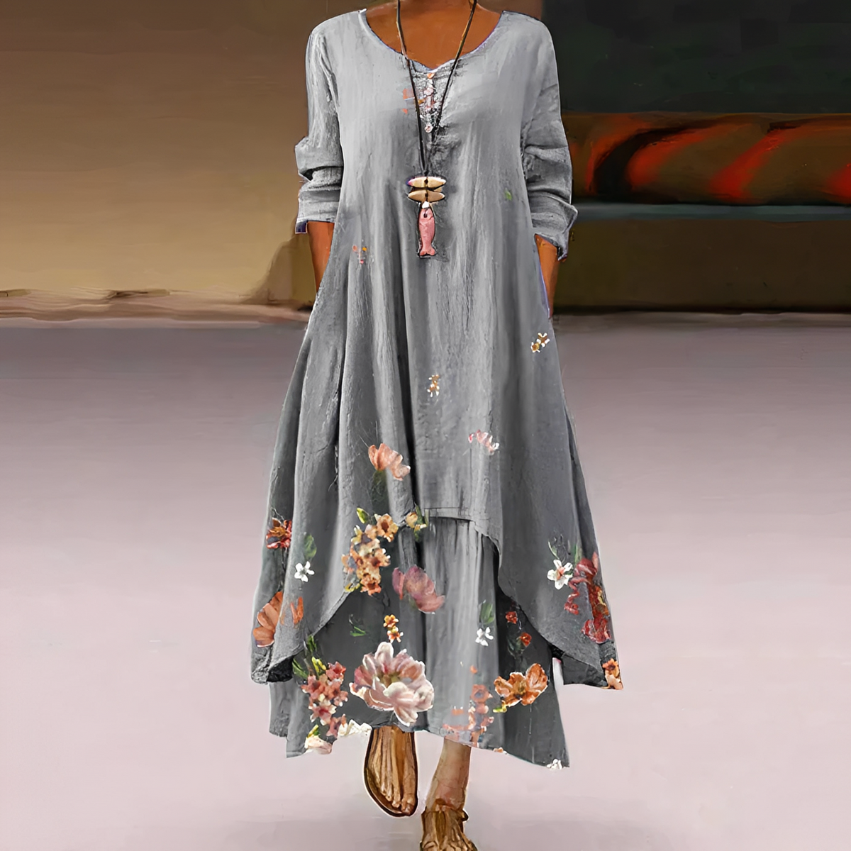 Kalin - Elegantes Kleid mit unregelmäßigem Saum für Frauen