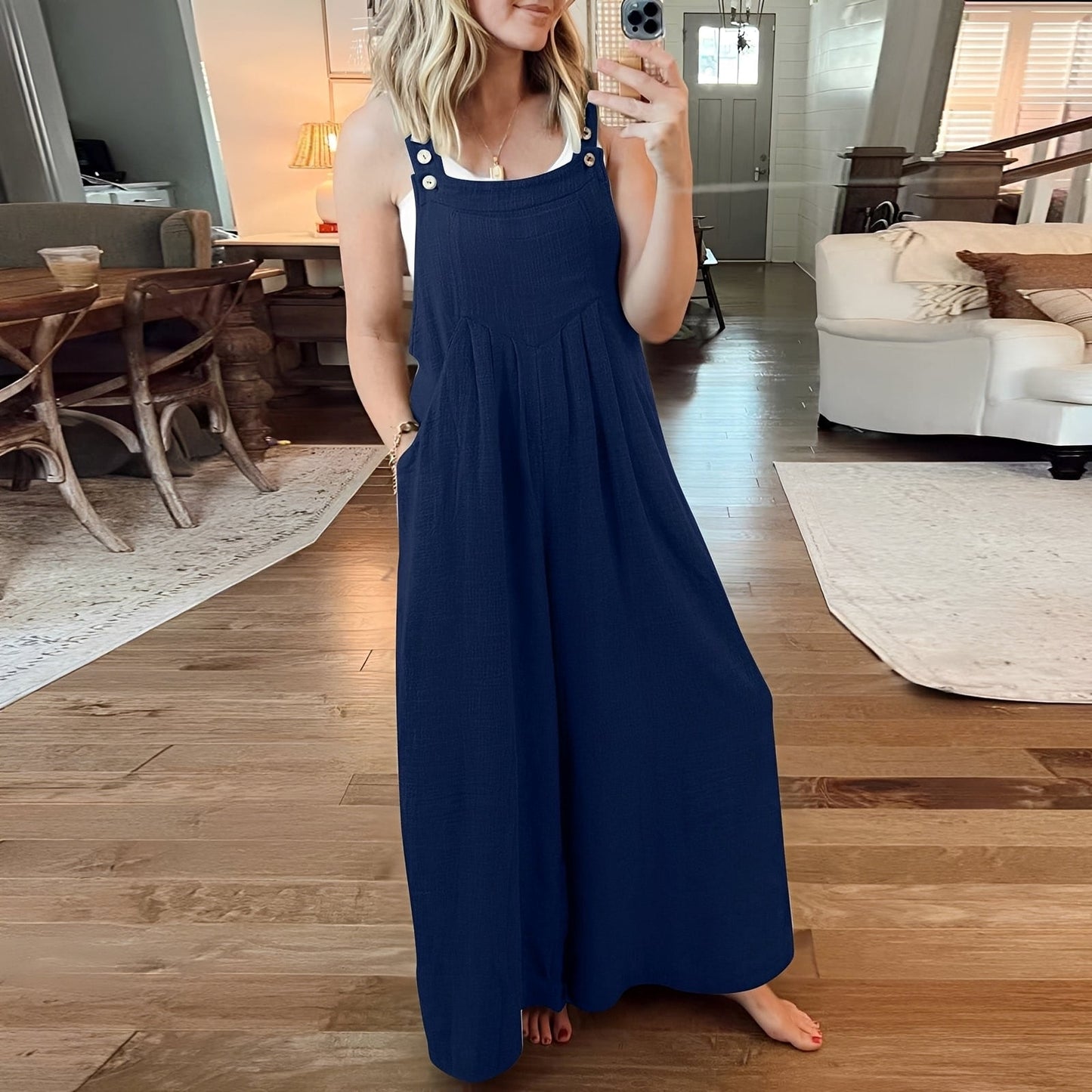 Chloe - Eleganter Overall mit weiten Beinen für Frauen