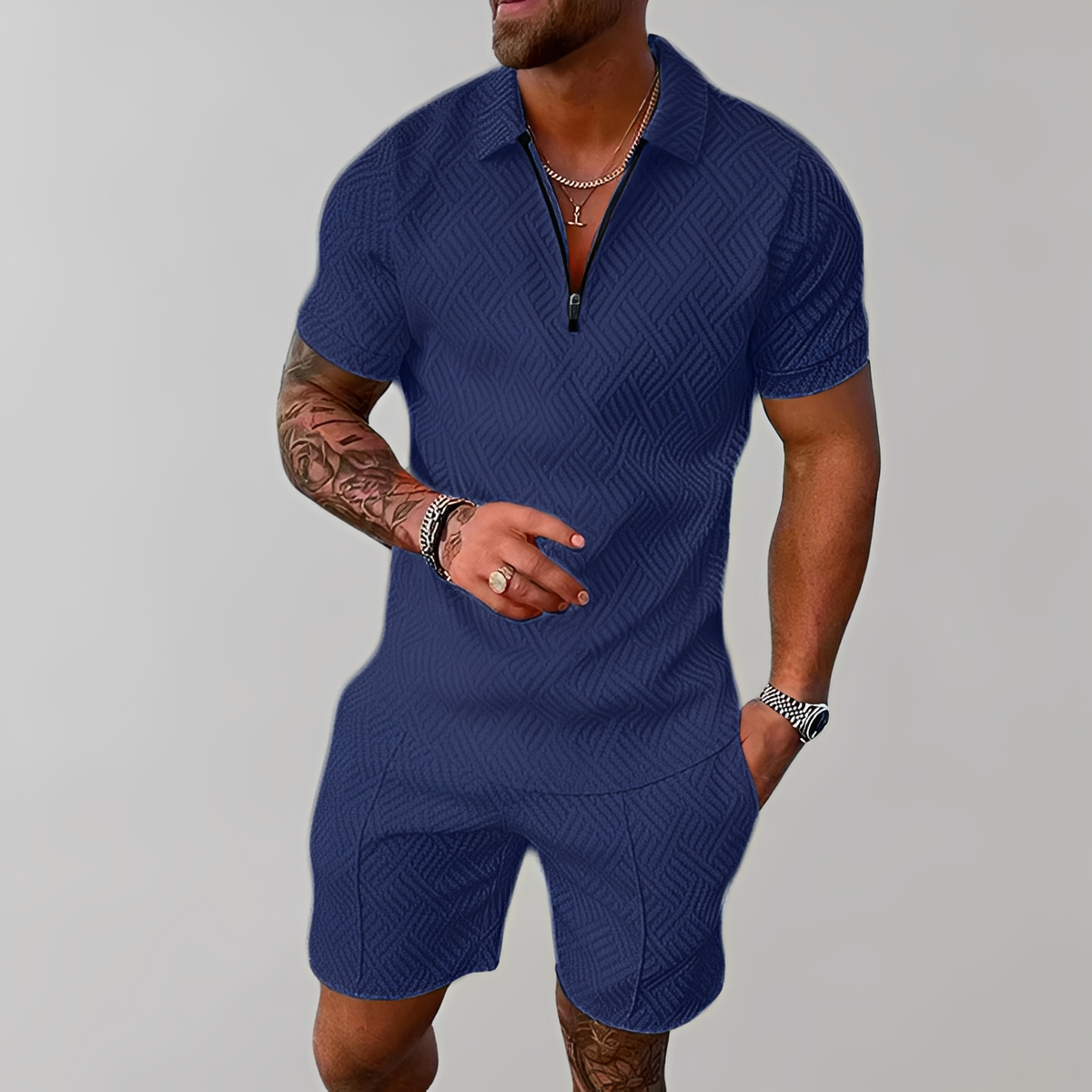 Edwin - Elegantes Polo- und Shorts-Set für Herren
