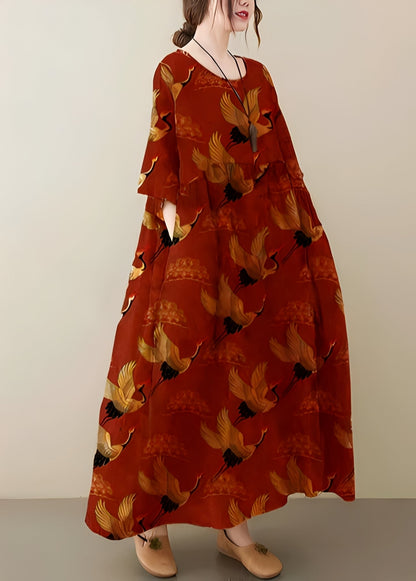 Mariam - Elegantes und weites Kleid mit breitem Saum für Frauen