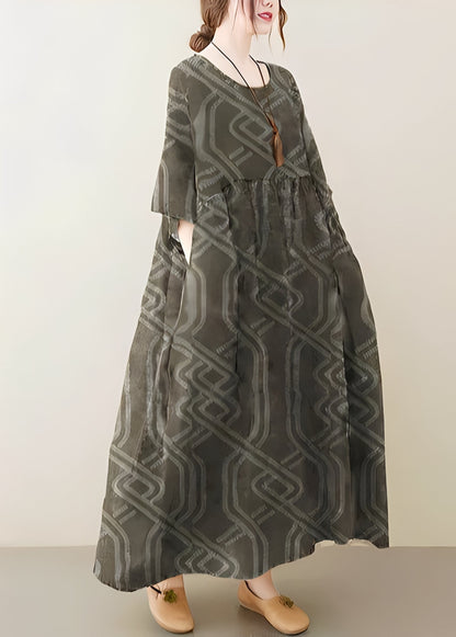 Mariam - Elegantes und weites Kleid mit breitem Saum für Frauen