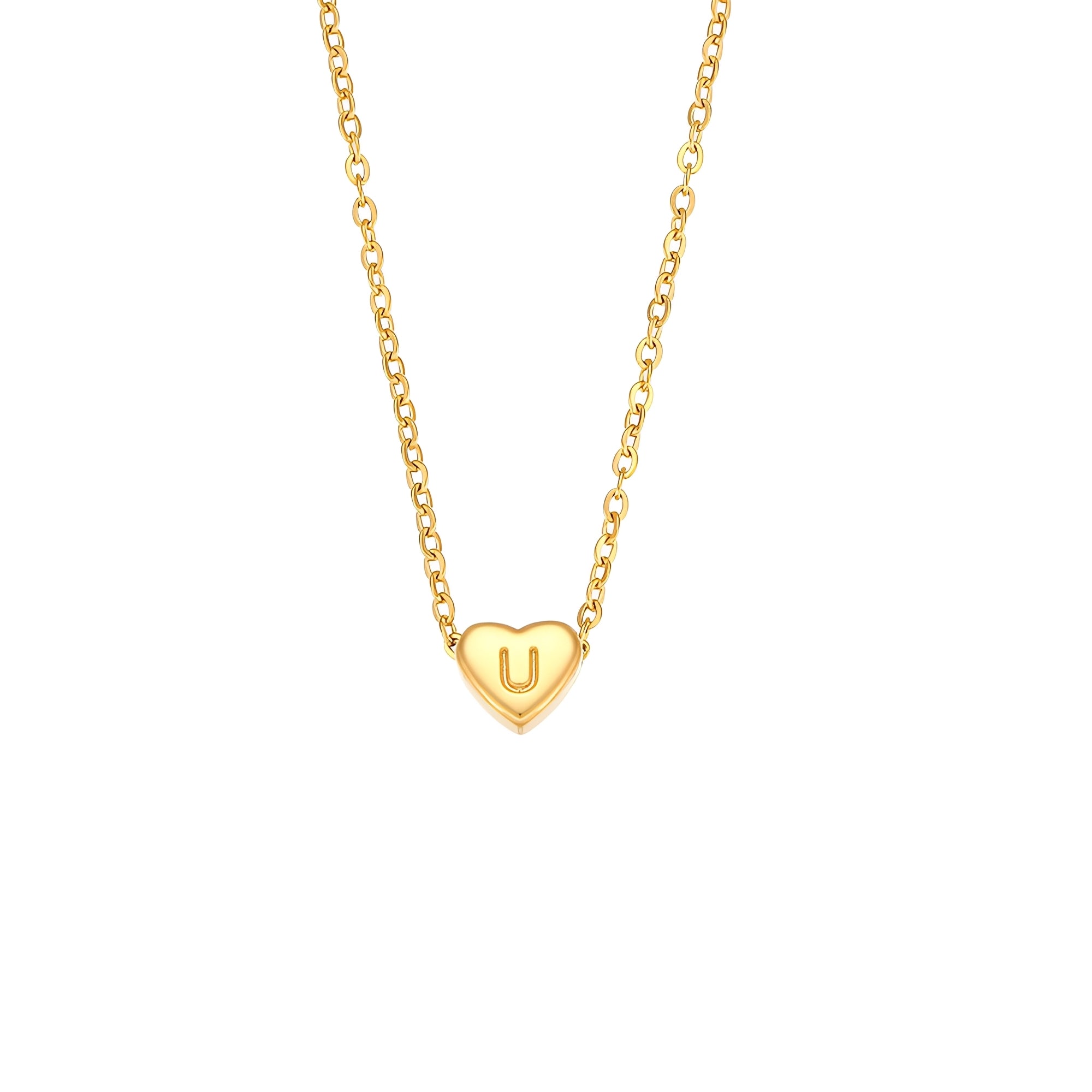 Amora – Kette mit Herzinitialen in goldener Ausführung