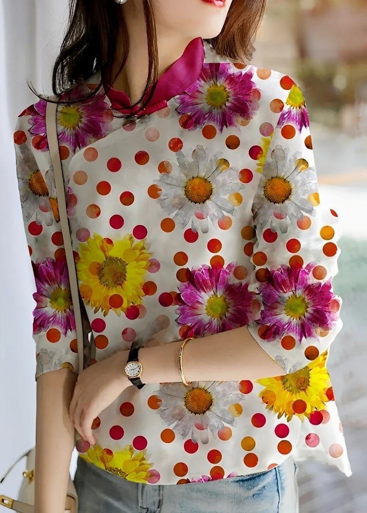 Margaret - Elegante Bluse mit Blumen für Frauen