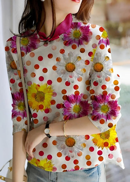 Margaret - Elegante Bluse mit Blumen für Frauen