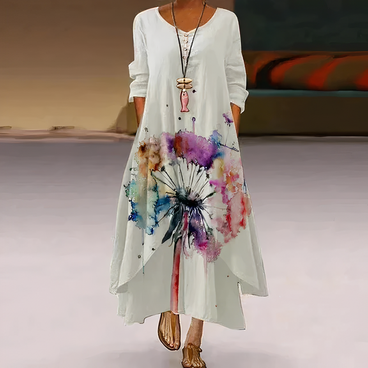 Kalin - Elegantes Kleid mit unregelmäßigem Saum für Frauen