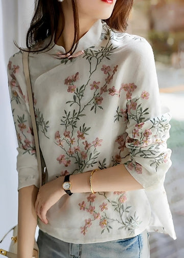 Margaret - Elegante Bluse mit Blumen für Frauen