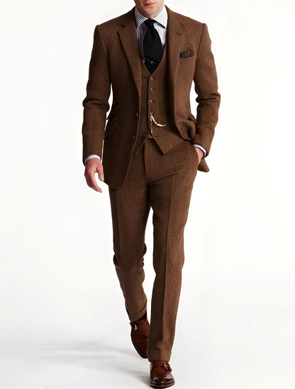 Desmond – Eleganter dreiteiliger Herrenanzug aus Tweed