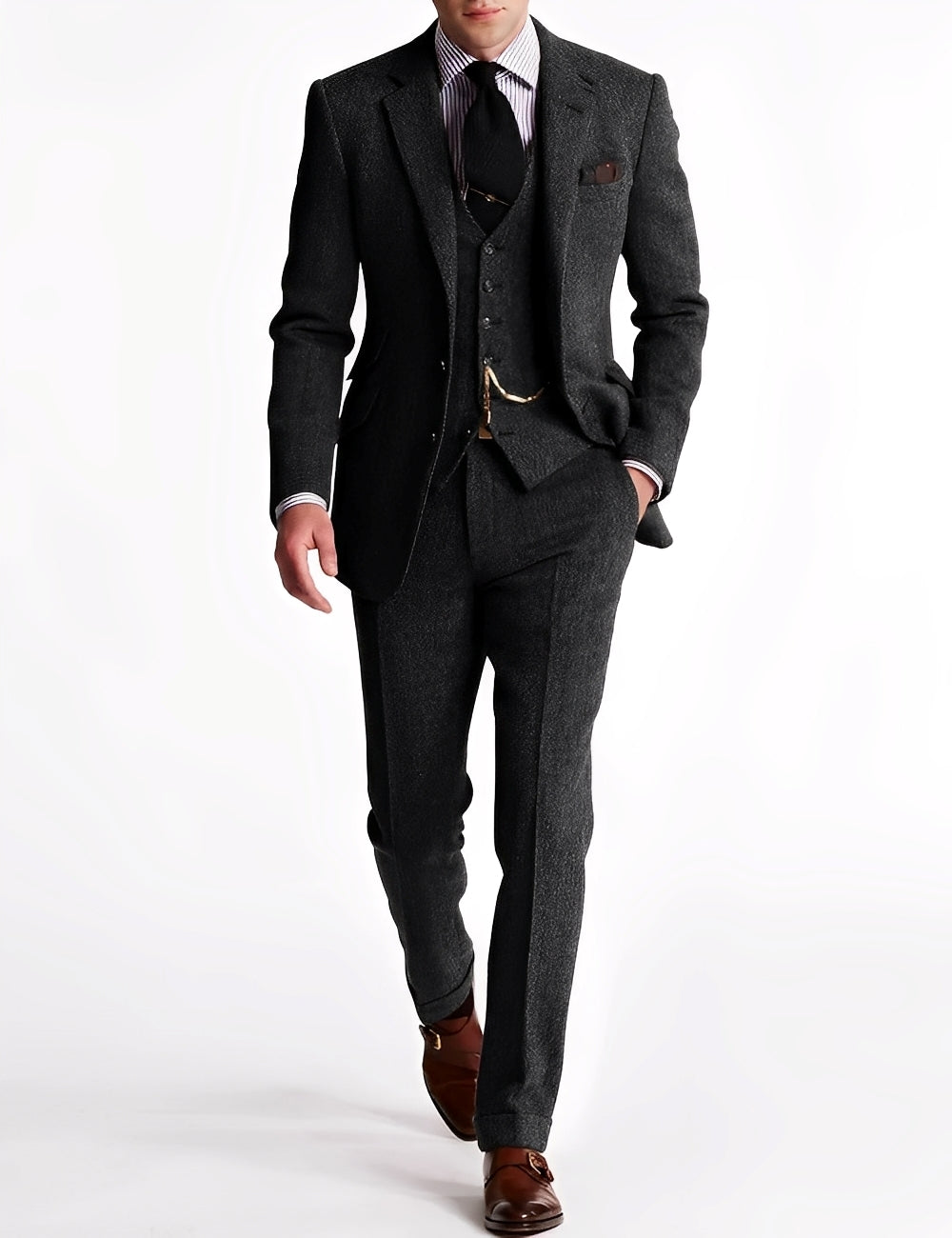 Desmond – Eleganter dreiteiliger Herrenanzug aus Tweed