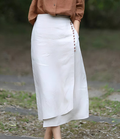 Manda - Asymmetrischer eleganter Rock in A-Linie für Frauen