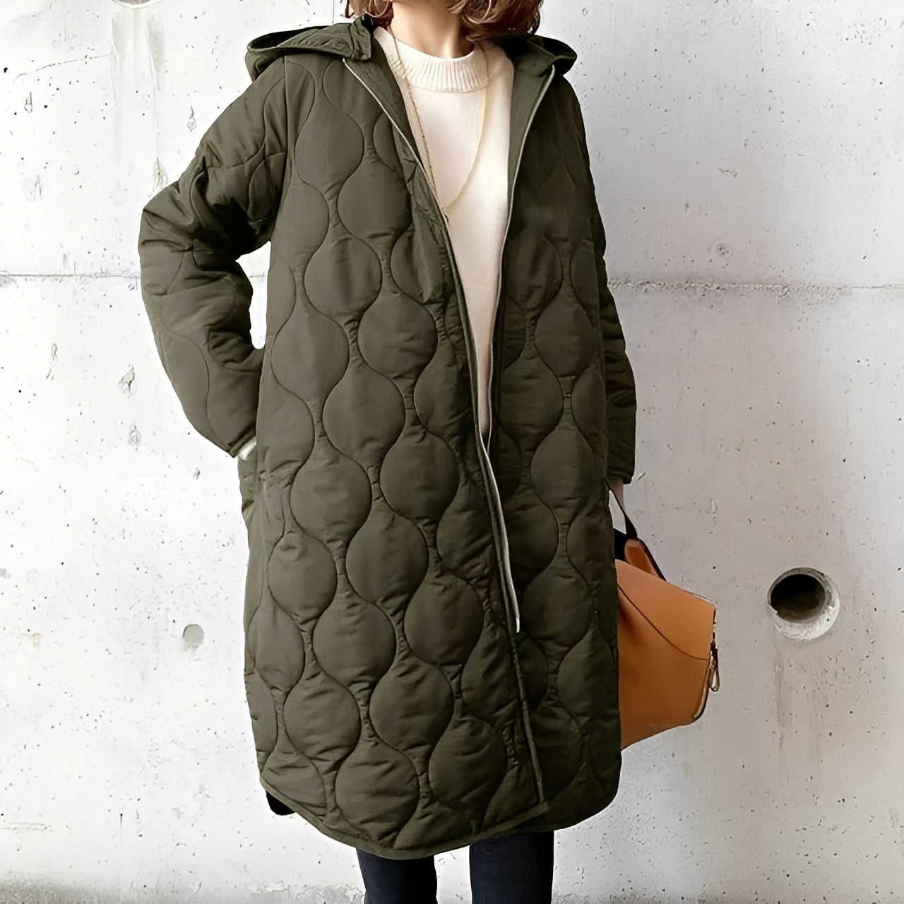 Priscilla – Bequemer Parka mit Kapuze und Design