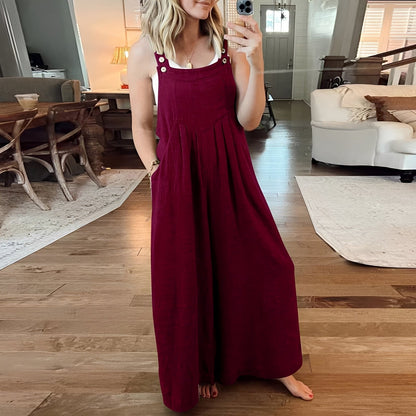 Chloe - Eleganter Overall mit weiten Beinen für Frauen