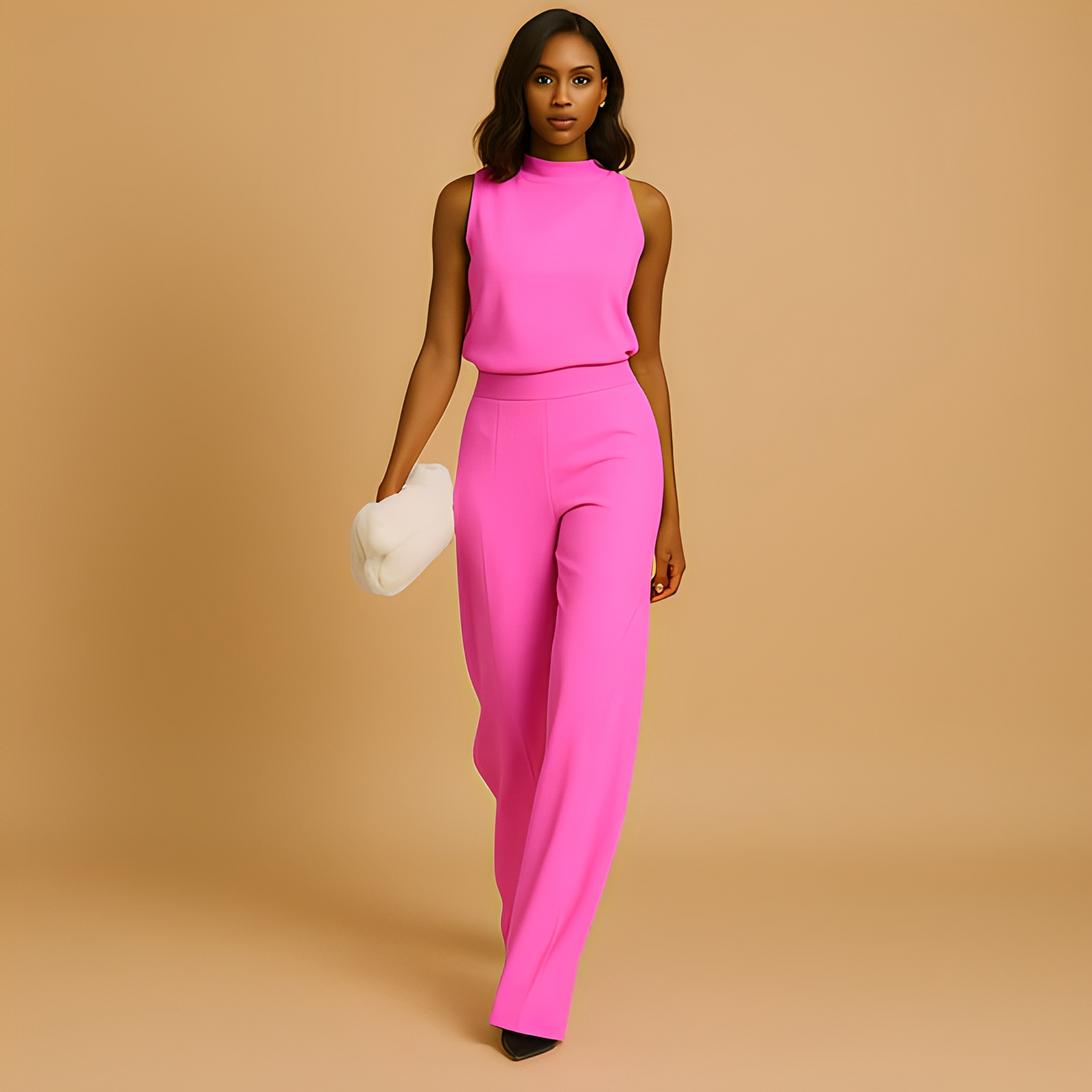 Almerra - Damen-Jumpsuit ohne Ärmel mit weitem Design