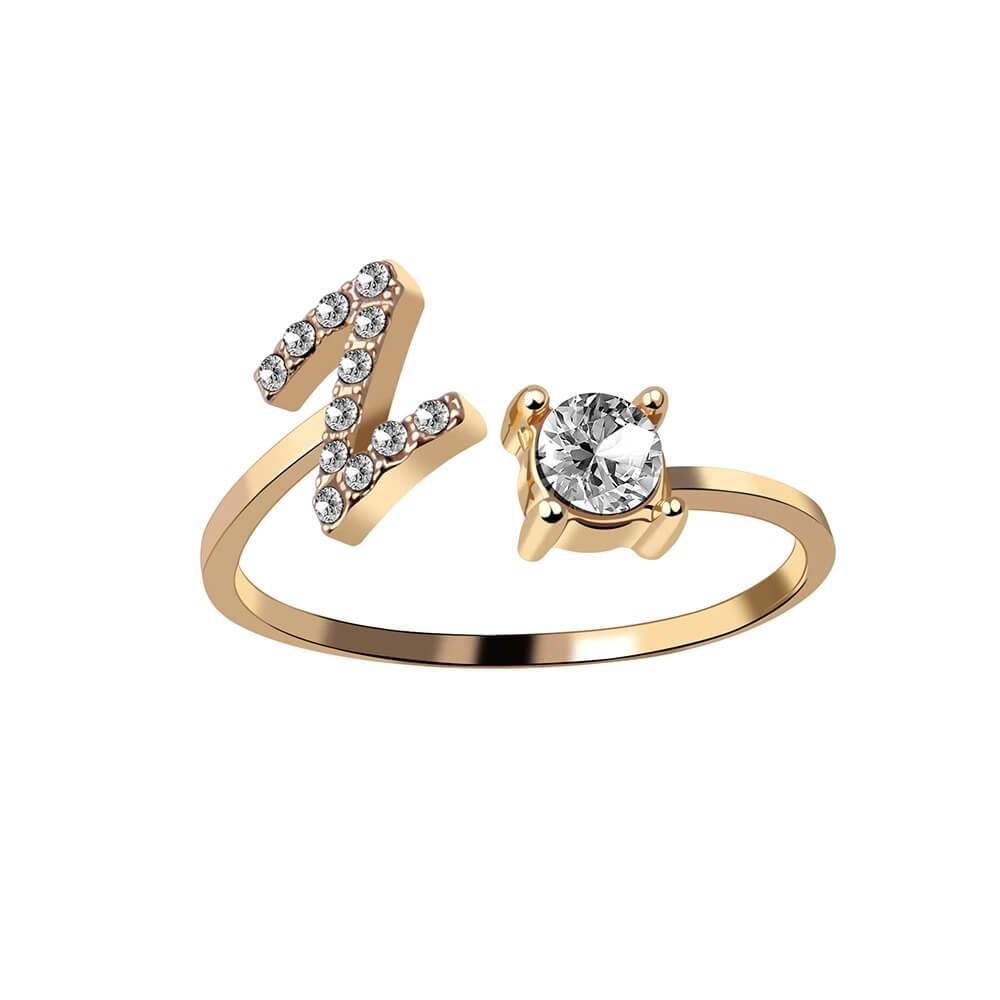 Nyla – Ring mit Buchstaben und Zirkonia