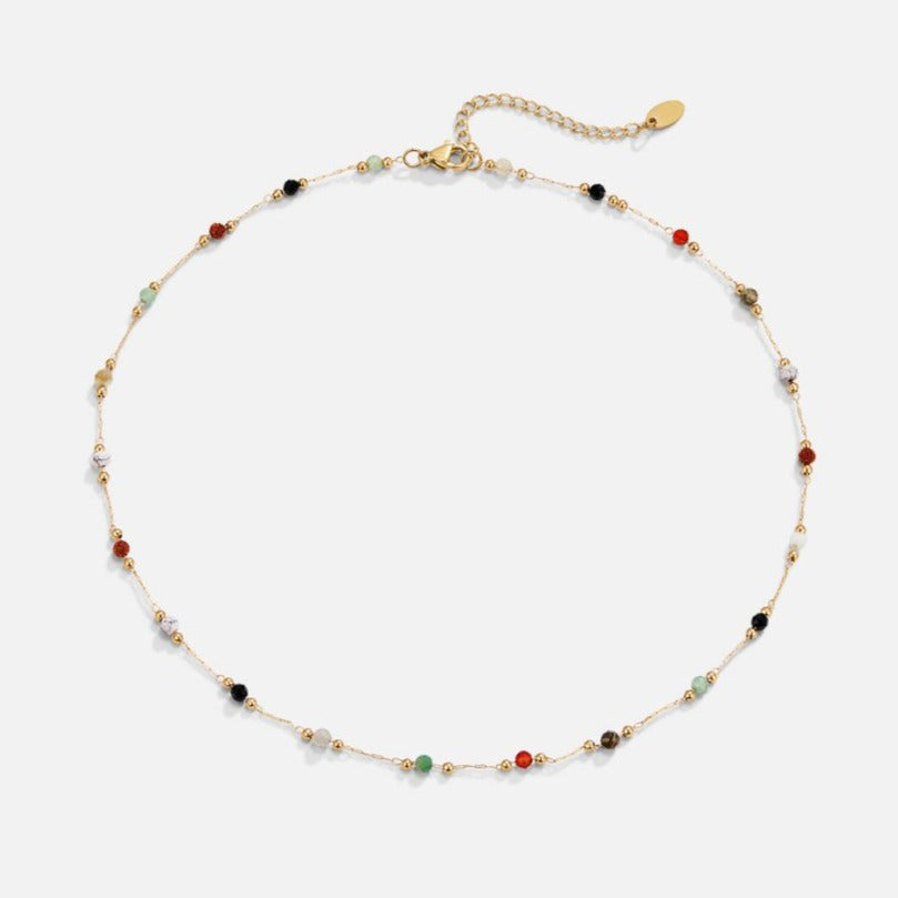 Lala - Kette mit Perlen und Edelsteinen