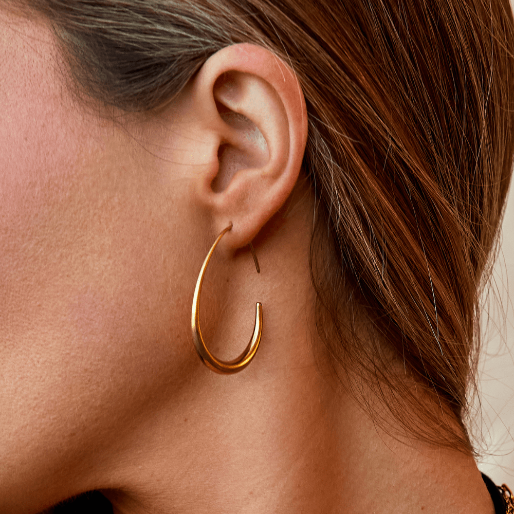 Nica – Moderne goldene Creolen