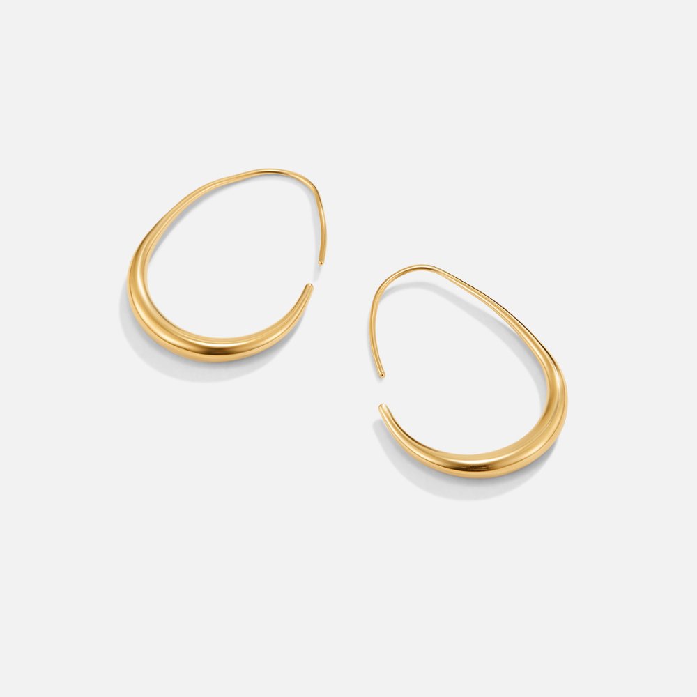 Nica – Moderne goldene Creolen