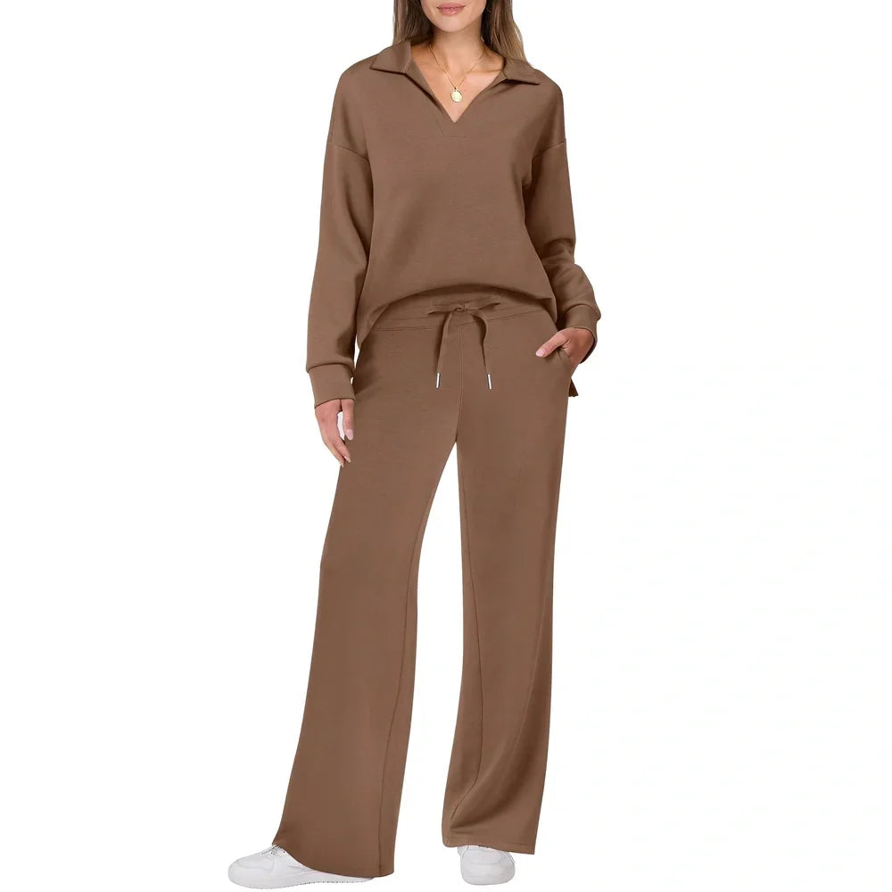 Justina - Bequemes Set bestehend aus Pullover und Hosen für Frauen