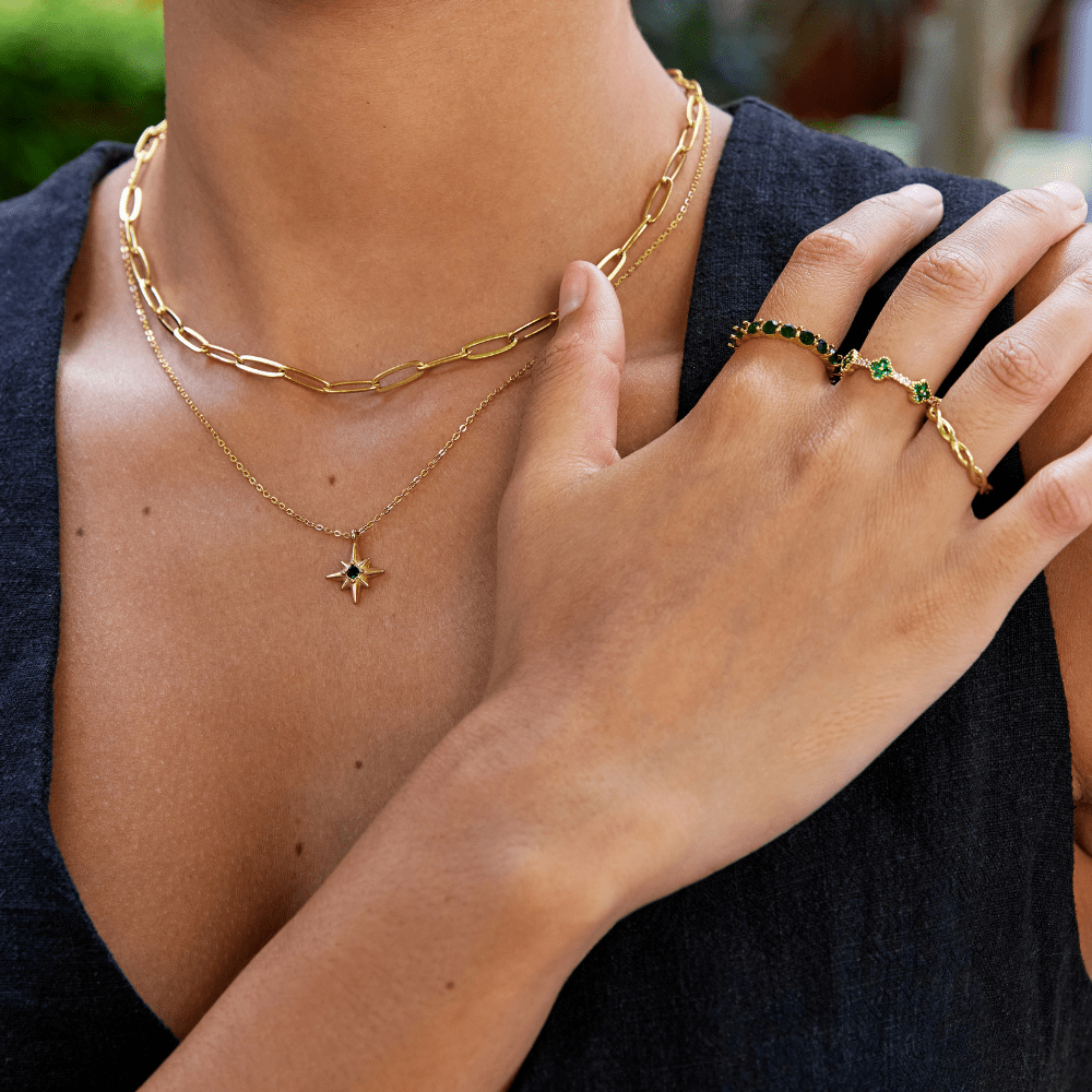 Mara – Clip-Halskette in Gold