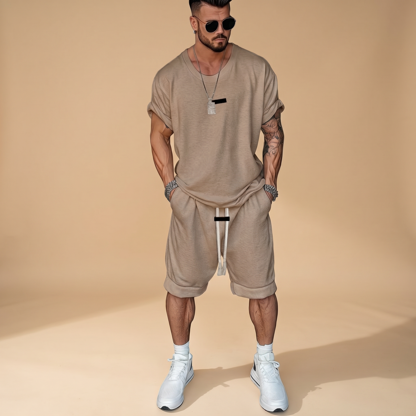 Alan - Komfortables Set mit Hemd und Shorts