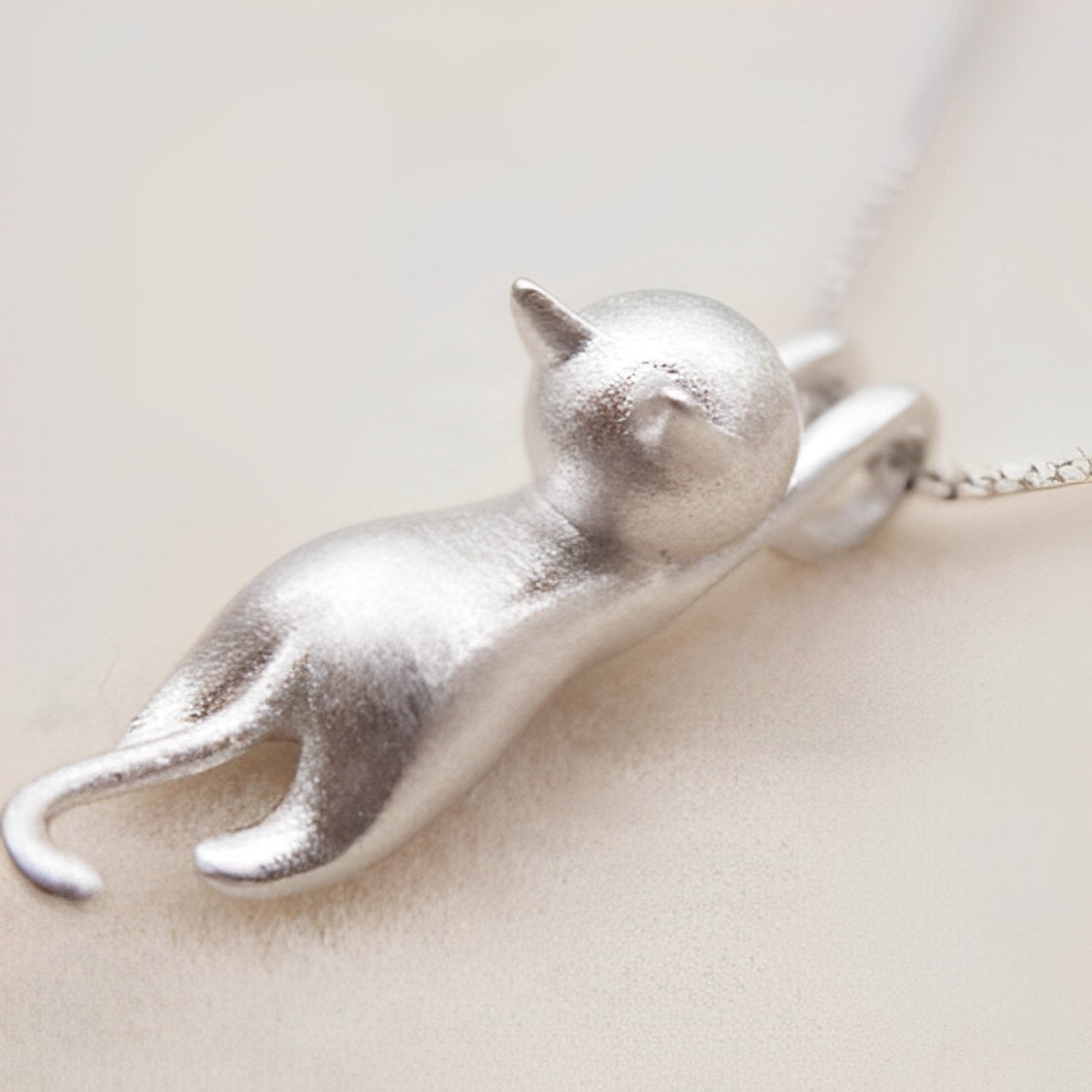 Mina – Verspielte Silber 925 Katzenhalskette