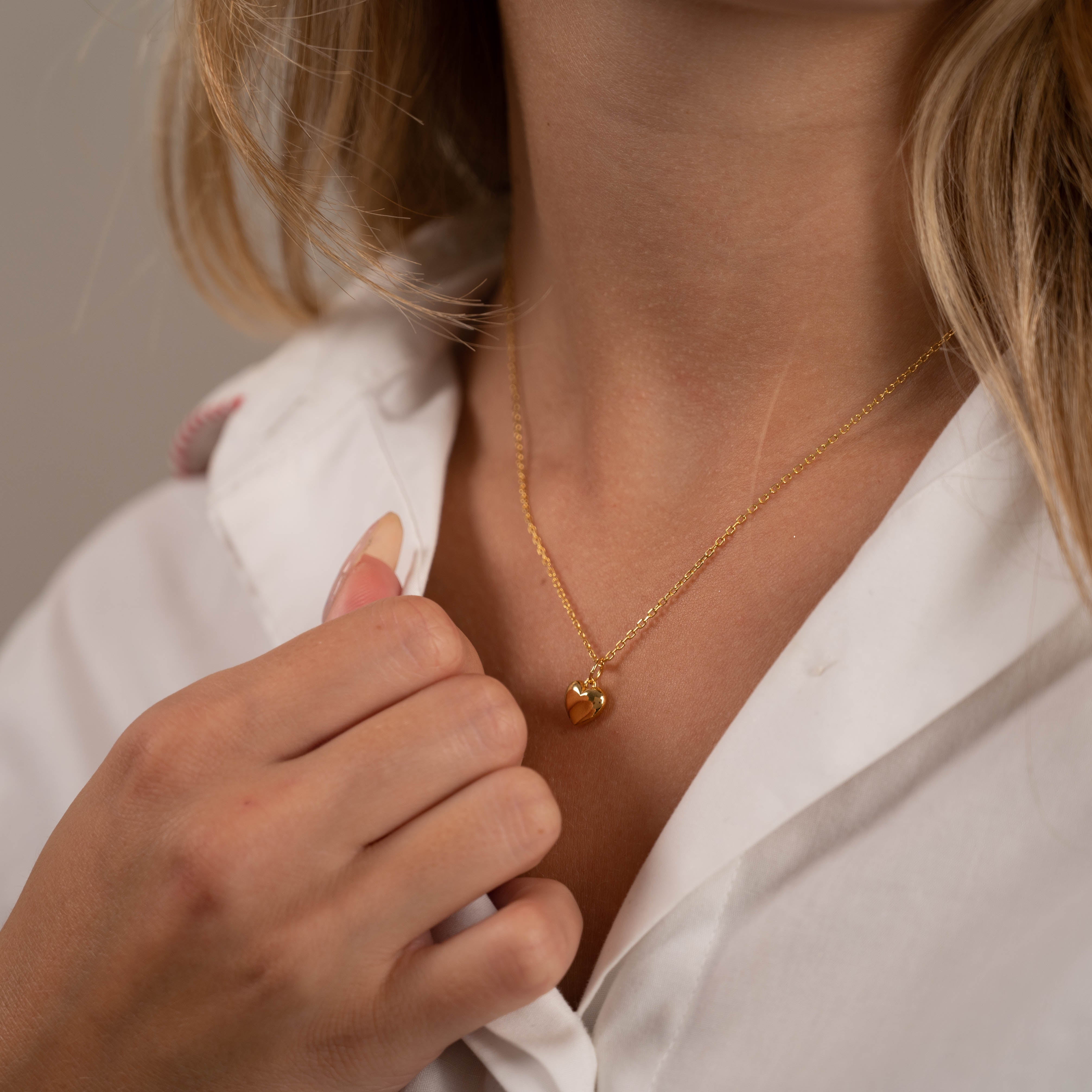 Lamia - Herz-Halskette in Gold